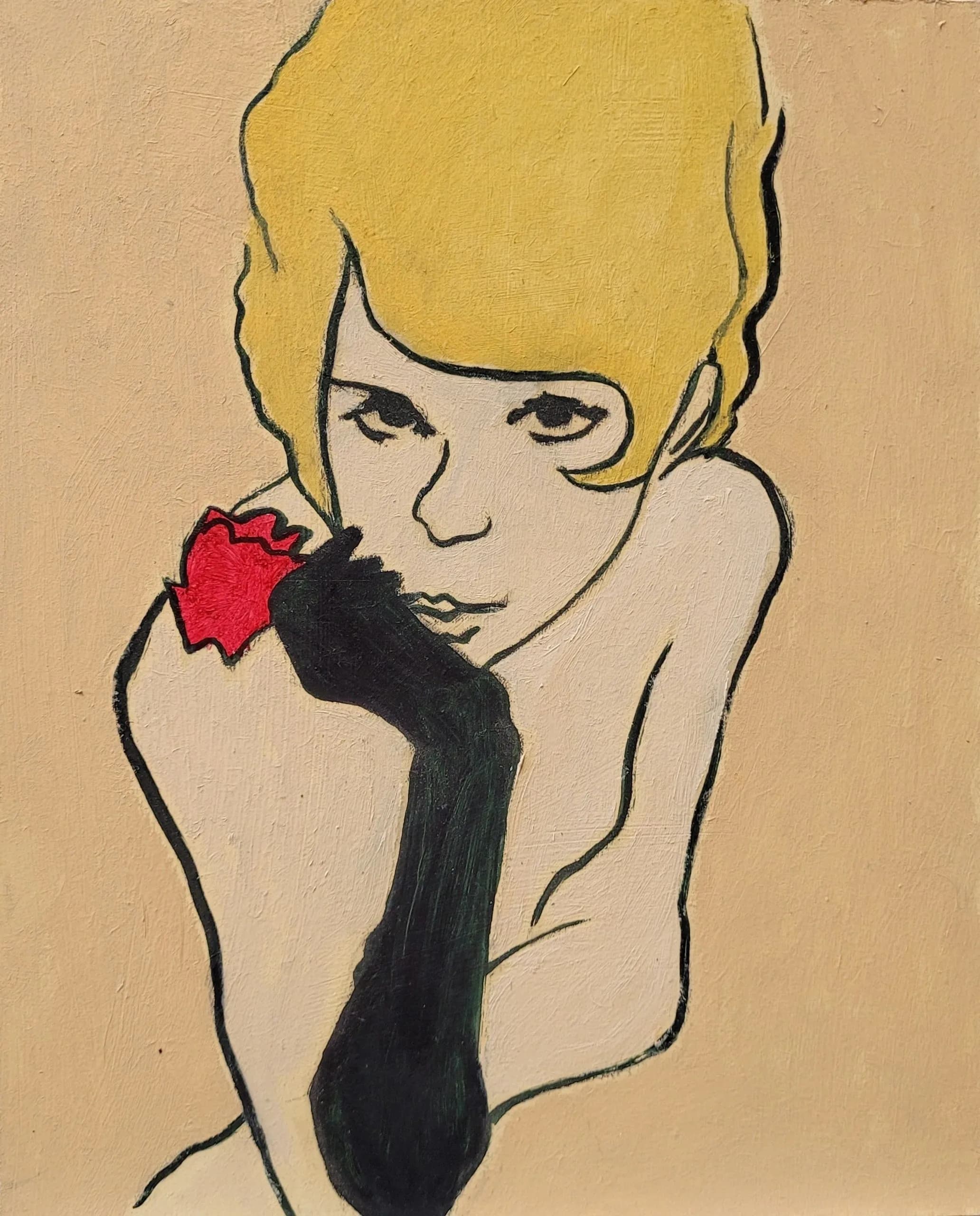 Girl With Red Rose