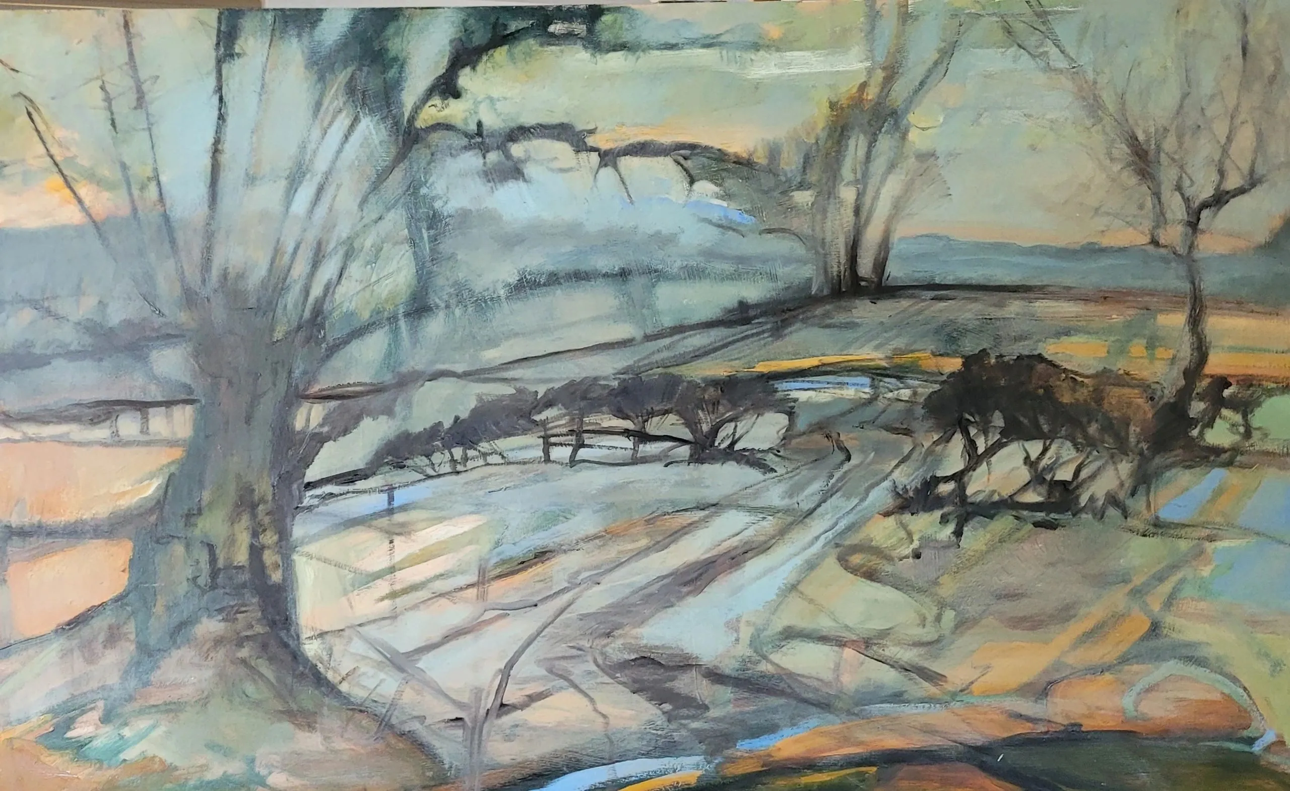 Landscape With Willow Tree